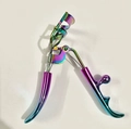Iridescent eyelash curler for beginners made of durable stainless steel for natural curling - Nano Melon Handle Iridescent