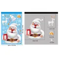 Christmas window sticker set with Santa, reindeer and snowflakes, 20x30cm size specs - BQ436 Santa Claus