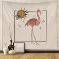Bohemian flamingo wall tapestry with sun and star patterns for modern home decoration - Billion (69)