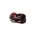 Dark reddish-brown heart-shaped hair claw clip with a glossy tortoiseshell texture - Glossy Wine Red Leopard