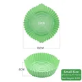Cestello tondo in silicone verde chiaro per friggitrice ad aria 19cm con pareti a coste - Gen 1 Verde 19cm