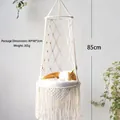 Amaca per gatti boho tessuta a mano in corda di cotone con nappe e cuscino 85cm - Stile Arazzo (85*30cm)