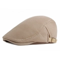 Boina de malla transpirable beige para hombre con correa ajustable para actividades de verano - 55-60cm Ajustable / Caqui