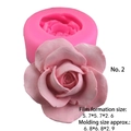Größe 2 Rosa 3D-Rosen Silikonform für Fondant-Kuchen und DIY-Schokoladen-Bastelprojekte - Nr. 2 Rose (Mittel)