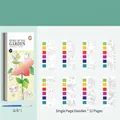 Kids garden theme watercolor painting book with 12 pages and built-in paint palette - Story of the Garden (Includes 1 Brush)