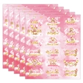Pink bear baby shower candy bar wrappers and sticker labels for girl party favors - QT881-6 Pink Bear Party / 5 Sheets/Set