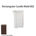White silicone cuboid candle mold with stripe texture and finished product display - Rectangular Column