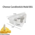 Stampo in silicone per portacandele a forma di formaggio con misure precise in pollici - Stile 1 Portacandele Formaggio