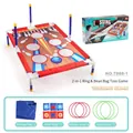 Gioco 2-in-1 di lancio dei sacchetti e anelli a tema bowling per bambini con accessori - 7888-1 Tema Bowling (Include sacchi di sabbia e anelli)