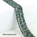 2x4mm African Turquoise cylinder beads with natural patterns for DIY jewelry making - 2x4mm Spacer Beads (Approx. 150 Beads/Strand) / African Turquoise