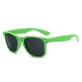 Classic green square sunglasses with silver rivet accents and dark UV protective lenses - Green Frame