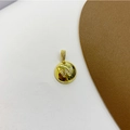 18K gold plated apple pendant with letter W micro-set zircon on versatile chain - Letter W Pendant + Universal Chain