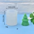 Siliconen mal in de vorm van een kerstboom voor DIY kaarsen en zeep van 5.4cm x 6.3cm - S# (5.4x6.3cm)