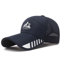 Casquette de baseball en mesh bleu marine avec bandes réfléchissantes et logo - Réglable / Bleu marine