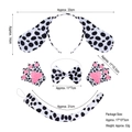 5-piece dalmatian costume set with spotted headband, bowtie, gloves, and tail for kids - Dalmatian Dog 3-Piece Set + Gloves