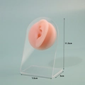 Silicone ear model on acrylic stand with dimensions of 11.5cm height for jewelry display - Left Ear with Stand