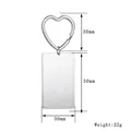 Polished heart-shaped clasp and rectangle pendant with dimensions 50mm by 30mm - Steel Rectangle Tag (BYSQ002)