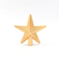 Gouden kerstboomster van 15cm van plastic met 3D-gefacetteerde metallic afwerking - Matte Boomtop Ster / Mat Goud