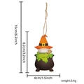 Halloween wooden gnome ornament in cauldron with dimensions 16cm height and 3.4g weight - Gnome in Cauldron