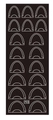 Japanese style nail art sticker with white lines on black background, model P05 - 5# (P05 Lines)
