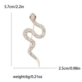 Spilla a forma di serpente scintillante in oro con strass di cristallo per uomo e donna - Strass Trasparente / Oro