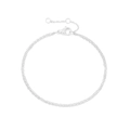 Pulsera de doble cadena de acero inoxidable plateado minimalista con cierre ajustable - Doble Capa (YS35095) / Color Acero