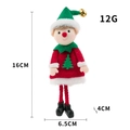 Ciondolo elfo di Natale in peluche rosso e verde con ricamo di albero festivo - Ciondolo Elfo Maschio