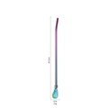 Rainbow stainless steel Yerba Mate straw spoon filter, 24.5cm length and 13g weight - 24.5cm-Rainbow Filtering Straw