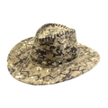 Chapeau de cowboy style camouflage numérique à bord large avec coutures décoratives outdoor - Adulte 58cm Taille Unique / Kaki Camo