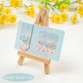 3D embossed magnetic bookmark with cherry blossom snow mountain and peach snow top theme - Peach Snow Top