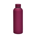 Double-walled insulated stainless steel sports bottle in matte burgundy finish - 500ml / Fuschia