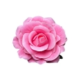 Pink artificial silk rose flower hair clip for bridal party weddings or corsages - 11cm #2 Pink