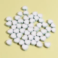 10mm mint green clay heart beads with colorful patterns for DIY jewelry making - Blue Pink