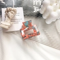 Blue and red marble patterns acetic acid square claw clip for elegant hair styling - Rising Sun Pattern