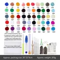 Kit infusione ad ago 50 colori con lana roving e strumenti essenziali per fai da te - 50 Colori 5g Lana + Borsa per Attrezzi