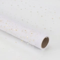 White tulle mesh wrap with gold foil star and moon sequins for floral gift packaging - 50cm*5 Yards/Roll / Snow White