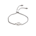 Pulsera ajustable de acero inoxidable con colgante de brújula de estrella plateada para hombre - Colgante de Estrella de Ocho Puntas/Brújula
