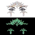 Glow-in-the-dark holographic face jewels stickers for music festivals and parties - YG-016