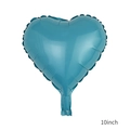 10-inch heart-shaped aluminum foil balloon in metallic lake blue for party decor - 10 Inch Heart Nile Blue