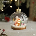 Bola de Navidad LED con muñeco de nieve y luz cálida para decoración, altura 11,5 cm - Bola de Escena de Nieve 10cm Estilo C (APYX369-3)