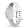 Weißes Silikon-Ersatzarmband für Garmin Vivofit JR3 mit silberner Schnalle und Karodesign - Weiß