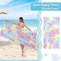 Quick-drying microfiber beach towel featuring a colorful 3D mandala floral pattern - 150*75cm-250g / Gradient Colorful Mandala