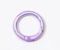 Rainbow purple UV plated round spring snap hook for DIY keychain and bag accessories - Violet