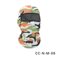 Outdoor balaclava with orange and green camo pattern for cycling and skiing - Camouflage Orange