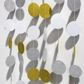 Papiergirlande mit goldenen, silbernen und weißen Glitzerpunkten für Partys - Glitzer Gold Glitzer Silber Weiß