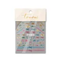 Detailed view of embossed bow and ribbon nail stickers with colorful 3D metallic texture - Colorful Embossed Bows (MS171)