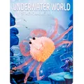 Translucent pink and orange crab stress relief toy in protective blister packaging - Orange Simulation Crab / OPP Bag/Large Size