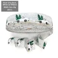 Nastro natalizio grigio argento con stampa camion e albero, 5cm per pacchi regalo - Nastro per Camion Grigio Argento 5CM (2M)