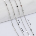 Zilveren geometrische schijfketting met ronde pailletten van 4,6mm voor DIY-sieraden - Zilver-4.6mm Schijfketting (1M)