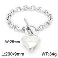 Steel Heart Bracelet (KB163134-K)